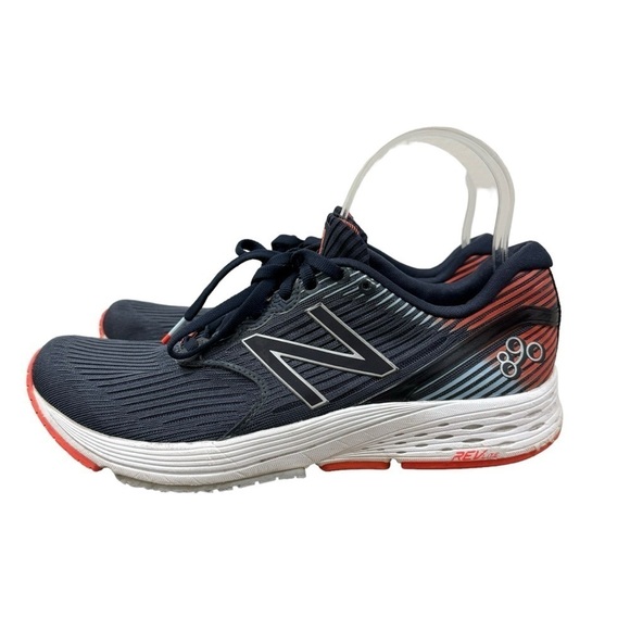 New Balance 890 Navy Blue & Orange Running Shoes 9 - Picture 2 of 9